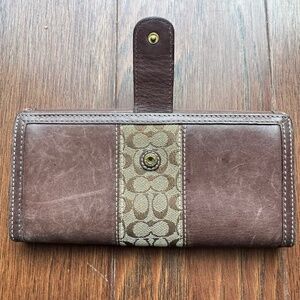 COACH Leather Brown Wallet